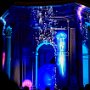 Couleur bleue : lumières de la ville château d'eau du Peyrou